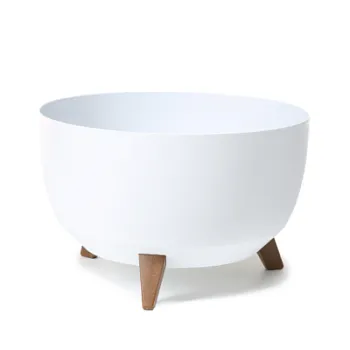 Кашпо пластиковое Roma на ножках, белый, 40*h25см, 17,5л; Польша