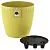 Горшок пластиковый Эко Магнолия 17х17см, 3л, горчичный; Россия