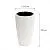 Кашпо пластиковое напольное Флэйм, белое, 5л 29,5х29,5х50см  24л; Россия