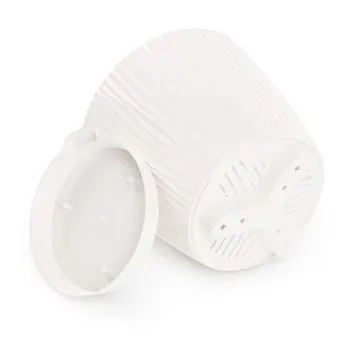 Горшок пластиковый Флис с прикорневым поливом, белый, 11,5х11,5х11,1см, 0,7л; Россия