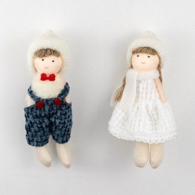 Украшение подвесное Мальчик/Девочка, H14х4х3см фото в интернет-магазине Флоранж