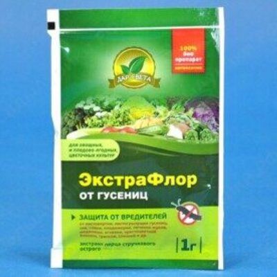 Инсектицид от гусениц, пакет Экстрафлор,1г фото в интернет-магазине Флоранж