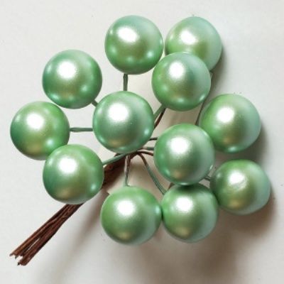 Набор шариков на вставках 12шт, D2xL11см, мятный фото в интернет-магазине Флоранж