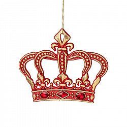 Украшение подвесное Корона со стразами, 13см фото в интернет-магазине Флоранж
