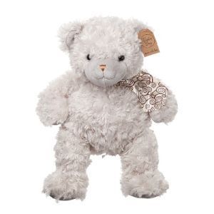 Игрушка м/н Медвежонок с бантом, 32см, серый