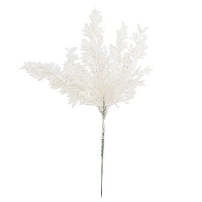 Ветка Туи, H32 см, белый фото в интернет-магазине Флоранж