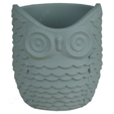 Горшок керамический Совушка 646661, серый 0,22л,  Россия фото в интернет-магазине Флоранж