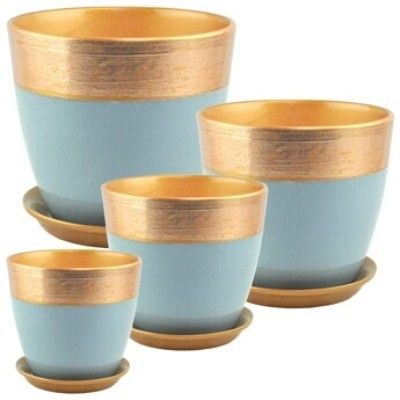 Горшок керамический Бутон Валенсия РС119 (4-й из набора) 21х218см, 5,4л; Россия фото в интернет-магазине Флоранж