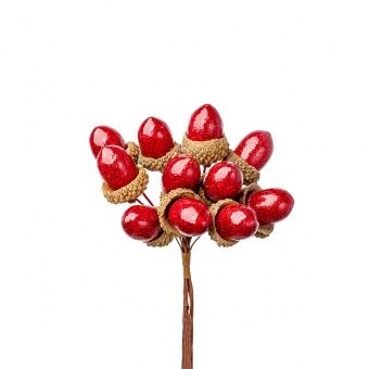 Набор желудей на вставках 12шт., D1,5x2,5xH11см фото в интернет-магазине Флоранж