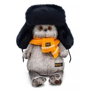 Игрушка Басик в меховой шапке и шарфе 22см Ks22-282