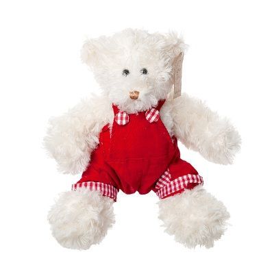 Игрушка м/н Медвежонок в комбинезоне, 25см, кремовый фото в интернет-магазине Флоранж