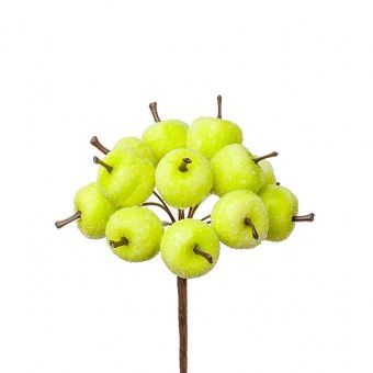 Набор яблок засахаренных на вставках 12шт., D2,2x1,9xL10см