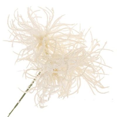 Ветка искусственная (пластик), 27см белый фото в интернет-магазине Флоранж