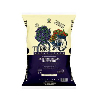 Грунт живая земля петуния/ виола/настурция, 5л; Фарт фото в интернет-магазине Флоранж