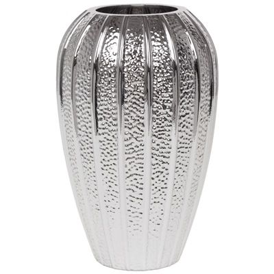 Ваза Ruth (стекло) D14xH20см, серебро фото в интернет-магазине Флоранж