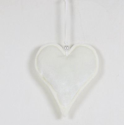 Украшение подвесное Сердце, 11,5х13см, белый фото в интернет-магазине Флоранж