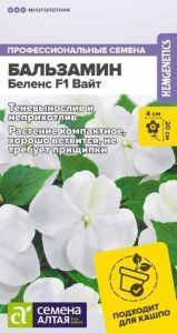 Бальзамин Беленс Вайт (цветной пакет) 5шт; Семена Алтая Голландия 