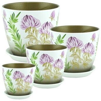 Горшок керамический Бутон Астра 495764 (2-й из набора) 15х15см, 2л; Россия фото в интернет-магазине Флоранж