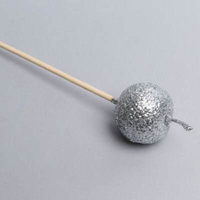 Вставка Яблоко засахаренное  4.5х50см, серебро фото в интернет-магазине Флоранж