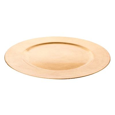 Блюдо круглое (пластик), D28см,золотой фото в интернет-магазине Флоранж