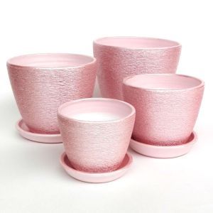 Горшок керамический Кассандра 408290 (1-й из набора), 10х10см, 0,5л; Россия