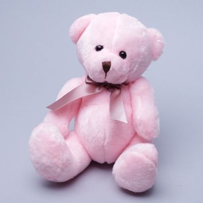 Игрушка м/н Медведь с бантом, розовый, 20см фото в интернет-магазине Флоранж