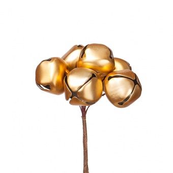 Набор колокольчиков на вставках 6шт., D3хH9см, золотой фото в интернет-магазине Флоранж