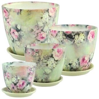 Горшок керамический Бутон Авангард 649563 (3-й из набора); Россия