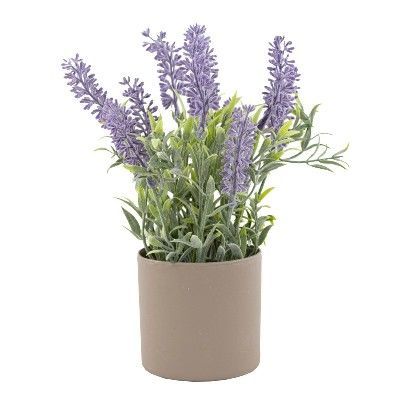 Лаванда в кашпо (пластик), 23см, сиреневый фото в интернет-магазине Флоранж