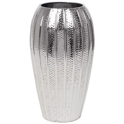 Ваза Ruth (стекло) D15xH25см, серебро фото в интернет-магазине Флоранж