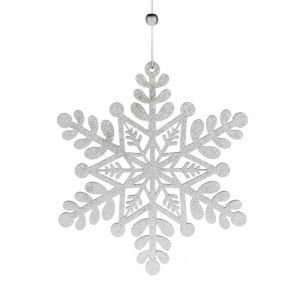 Елочное украшение "Снежинка" (дерево), 17.5х34см 