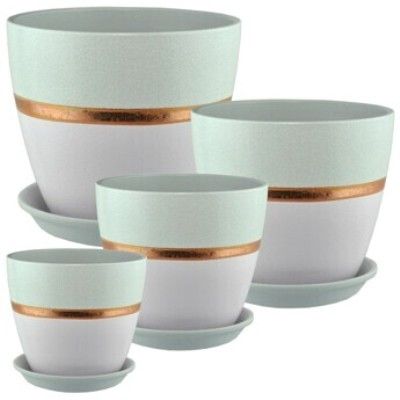 Горшок керамический Бутон Паталь эстет 624195 (1-й из набора), 12х12см, 1л; Россия фото в интернет-магазине Флоранж