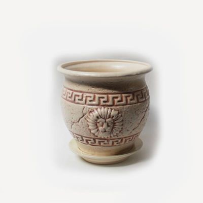 Горшок керамический Лев (1-й из набора), 26,5х22,5см, 8,1л; Россия фото в интернет-магазине Флоранж