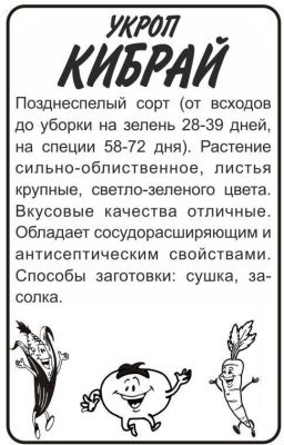 Укроп Кибрай (белый пакет) 2г; Семена Алтая фото в интернет-магазине Флоранж