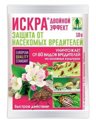 искра от долгоносиков, тли, колорадского жука и 60 других вредителей таб.10гр. фото в интернет-магазине Флоранж