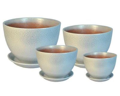 Горшок керамический Венеция глянец 419852 (1-й из набора), 13х9,5см, 0,7л; Россия фото в интернет-магазине Флоранж