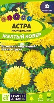 Астра Желтый ковер (цветной пакет) 0,2г; Семена Алтая