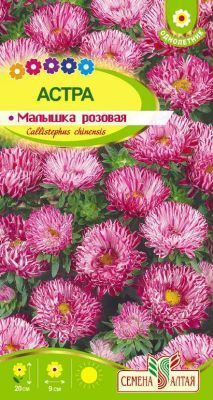 Астра Малышка Розовая (цветной пакет) 0,2г; Семена Алтая фото в интернет-магазине Флоранж