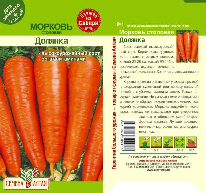 Морковь канада характеристика и описание сорта