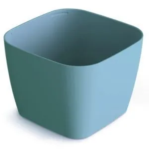 Горшок пластиковый для суккулентов Фьюжн, серо-мятный, 10,4х10,4х7,6см, 0,6л; Россия